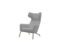 Softline Fauteuil HAVANA Ã oreilles en microfibre gris souris