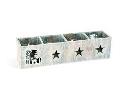 Small Foot Style Shabby Chic Photophore, Blanc