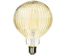 Lighted Ampoule LED Globe strie E27, 6 W, doré, 125 x 175 mm