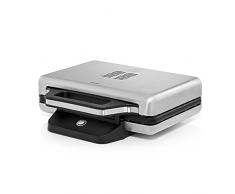WMF Lono Gaufrier - Appareil à croque-monsieur, pour toasts de taille standard à XXL, 2 niveaux de réglage dépaisseur pour des toasts plus épais, cromargan mat/argenté