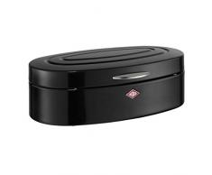 Wesco Elly Boîte à Pain en Acier Inoxydable, Acier Inoxydable, Noir, 26 x 41.5 x 14 cm