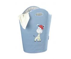 Wenko 62110100 Panier à Linge Kids Gerry Bleu, Polyester, 45 x 28 x 3 cm