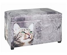 Haku Moebel 13937 Coffre de Rangement Faux Cuir Multicolore 40 x 65 x 42 cm