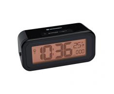 Bresser Réveil Radio-piloté Le MyTime Ambre avec rétroéclairage bernsteinfarbener, réglable Permanent, Noir