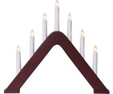 Star 241-75 Jarve Bougeoir à fenêtre, Plastique/, E10, Rouge, 5.0 x 41.0 x 36.0 cm