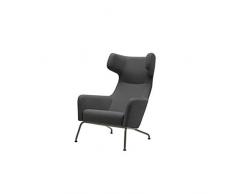 Softline Fauteuil HAVANA Ã oreilles en microfibre gris graphite