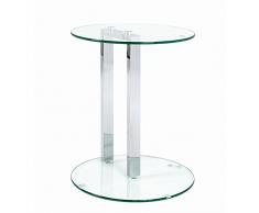 Haku Moebel Table dAppoint, Acier, Chromé, 40 x 40 x 50 cm