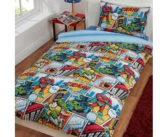 Parure de lit avec housse de couette JC® pour lit simple, avec alphabet, multicolore, par Just Contempo, Comic Strip, Simple