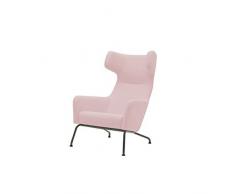 Softline Fauteuil HAVANA Ã oreilles en microfibre rose pastel