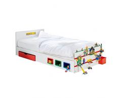 Room 2 Build Lit Simple pour Enfant avec Rangement