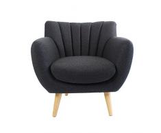 Altassina NIX09043 Soft Fauteuil Chêne/Tissu Andorra Anthracite 81 x 61 x 83 cm