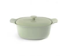 Berghoff Ron en Fonte émaillée Ovale Couvert Cocotte, Vert, 28 cm, 5.2 Litre