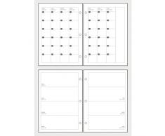 Rayher A5 mois/semaine übersichten Basic Blanc 12 mois, pour My Système de calendrier Planner, 96 feuilles 100 g/m²