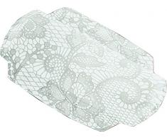 Kleine Wolke Textilgesellschaft 4103146008 Spitze Coussin pour Baignoire Plastique Gris Argent 32,00 x 22,00 x 3,00 cm