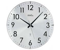 AMS Horloges Analogique Unisexe Verre MinÃ©ral Radio Argent 5973