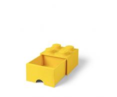 LEGO 40051732 Brique de rangement empilable LÃ©go 4 plots 1 tiroir Plastique Jaune H18 x 25 x 25 cm