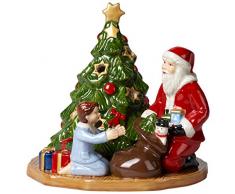 Villeroy & Boch - Christmas Toys Lanterne Ouverture des Cadeaux, Figurine Décorative en Porcelaine Dure, pour Bougies Chauffe-plat, en Cire, Multicolore, 15 x 14 x 14 cm