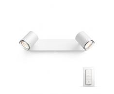 Philips Hue White Ambiance ADORE Barre de Spots salle de bain 2 x 5,5 W - Blanc (télécommande incluse)
