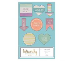 Noteworthy Accessoires de Bureau Its A Sloths Life », Aimant, Pastel Hues, 15 x 8.5 x 0.1 cm