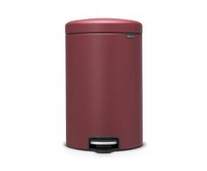 Brabantia Poubelle à Pédale NewIcon Sense of luxury,20 litres - Bordeaux