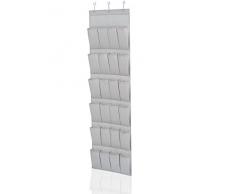 Leifheit 80016 Sac de rangement suspendu tissu Gris 25 x 48 x 4 cm