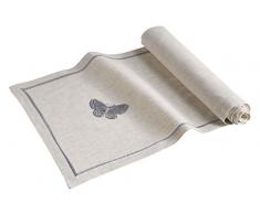 Le Jardin des Cigales OPALINE Chemin de table Polyester Gris 140 x 40 cm