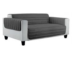 DATEX Housse de canapé élégante – Gris Clair/Gris foncé – 230 x 95