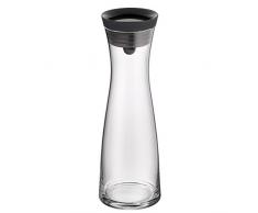 WMF Basic Carafe Ã eau, 1,0 l, hauteur 29 cm, carafe en verre, couvercle en silicone, fermeture en gros plan, Noir