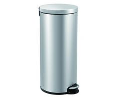 EKO Poubelle à Pédale Métal Inox 36,6 x 29,2 x 65 cm 30 litres