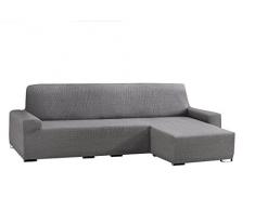 Eysa Aquiles Elastique Chaise Longue Bras Court Droite, Vue Frontale, Polyester Coton, Gris, 43x37x14 cm