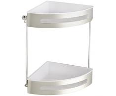 WENKO 22782100 Etagère dangle à 2 niveaux Premium Plus, Acier Inoxydable/ABS, 28,5 x 31 x 21 cm