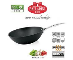 BALLARINI PoÃªle Wok et lÃ©gumes, Alba, 30Â cm, Acier Inoxydable, Gris, 20Â cm cm