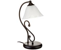 Landhaus lampe de table noire mate solide en verre 1/5/918 lampe de table style maison de campagne