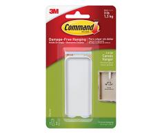 3Â M Command Crochet Cintre Grande toile blanc et 2Â bandes, acrylique