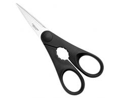 Fiskars Ciseaux de cuisine avec ouvre-bouteille, Longueur: 20 cm, Acier de qualité/Plastique, Essential, 1023820
