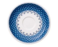 Villeroy & Boch Casale Blu Soucoupe pour tasse Ã moka/expresso, 12 cm, Porcelaine Premium, Blanc/Bleu