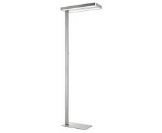 Unilux Lixus Lampadaire LED 50W 5000 Lumens Ãclairage direct et indirect et Variation dintensité Lumineuse rotatif sur le mât 195 x 45 cm Gris métal