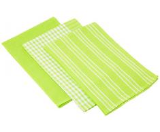 Calitex A9Y9320FZ1A Gitane Lot de 3 Torchons Coton Vert 65 x 45 cm