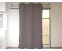 Soleil docre Occultant Rideau ÃÂ ÃÂ Oeillets Occultant Moka 135x250 cm Polyester Marron
