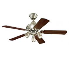 Westinghouse 7211440 Kingston Ventilateur de plafond GU10 Métal Aluminium brossé
