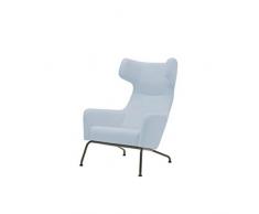 Softline Fauteuil HAVANA Ã oreilles en microfibre bleu ciel
