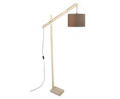 Tosel 95370 Lampadaire Liseuse 1 Lumière, Bois, E27, 40 W, Marron, 80 x 180 cm