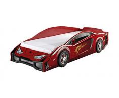 Vipack SCLBO200R Lambo lit Voiture Rouge, MDF, 226x98x61 cm