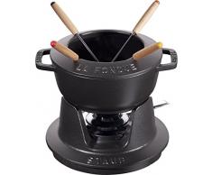 Staub 40511-970-0 Service à fondue en fonte, Noir Mat, 16 cm