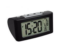 TFA Dostmann 60.2532.01 Siesta Radio réveil avec fonction minuteur courte sommeil, plastique, noir, 13,8 x 7 x 7 cm