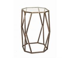 Haku Moebel Table dAppoint, Acier, Bronze Antique, 49 x 49 x 50 cm