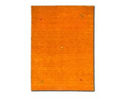 Morgenland Gabbeh Tapis SAHARA moderne 250 x 250 cm carré orange unicolore motifs animaliers Loribaft nouvelle laine fait main doux