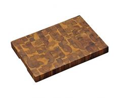 KESPER 28151 Planche à découper Mosaic en Bois, Marron, 42 x 30 x 4 cm