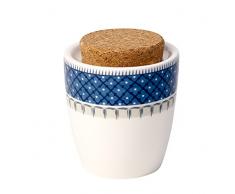 Villeroy & Boch Casale Blu Sucrier, Porcelaine Premium/Liège, Blanc/Bleu