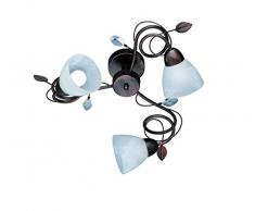 TRIO, Plafonnier, Traditio 3xE14, max.40,0 W Verre, AlbÃ¢tre, Corps: metal, Rouille antique Ã:61,0cm, H:26,0cm IP20